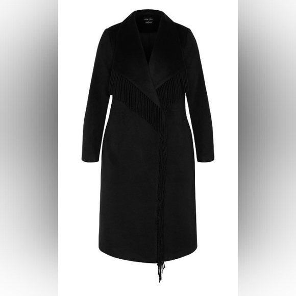 City Chic Jackets & Blazers - City Chic /Coat Amelia/ Black/ large